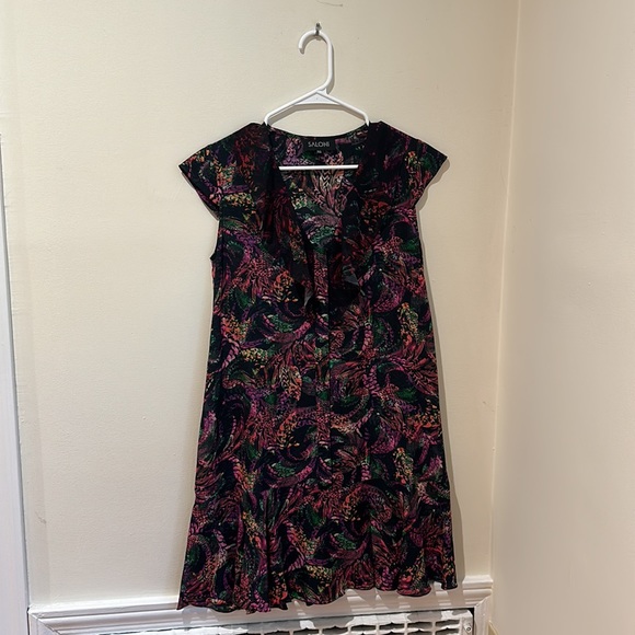 SALONI Katie Women’s 100% Silk Dress Size 0 - Picture 2 of 8